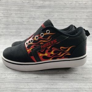 HEELYS Skateboard Roller Shoes Size 3 Black‎ Flames